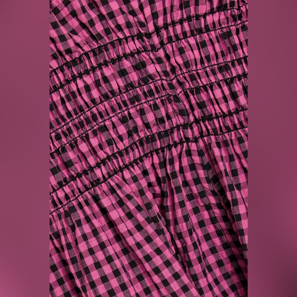 Ganni Gingham Seersucker dress - Picture 4 of 7